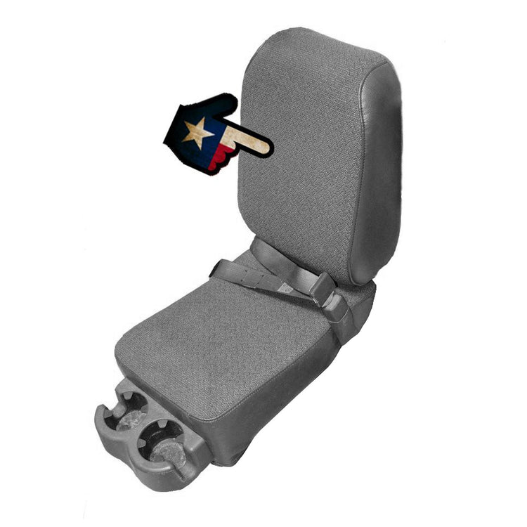 Front view of seat cover in Very Dark Pewter for Chevrolet Silverado