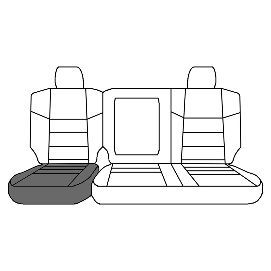 Front view of passenger in Medium Flint for Ford F250