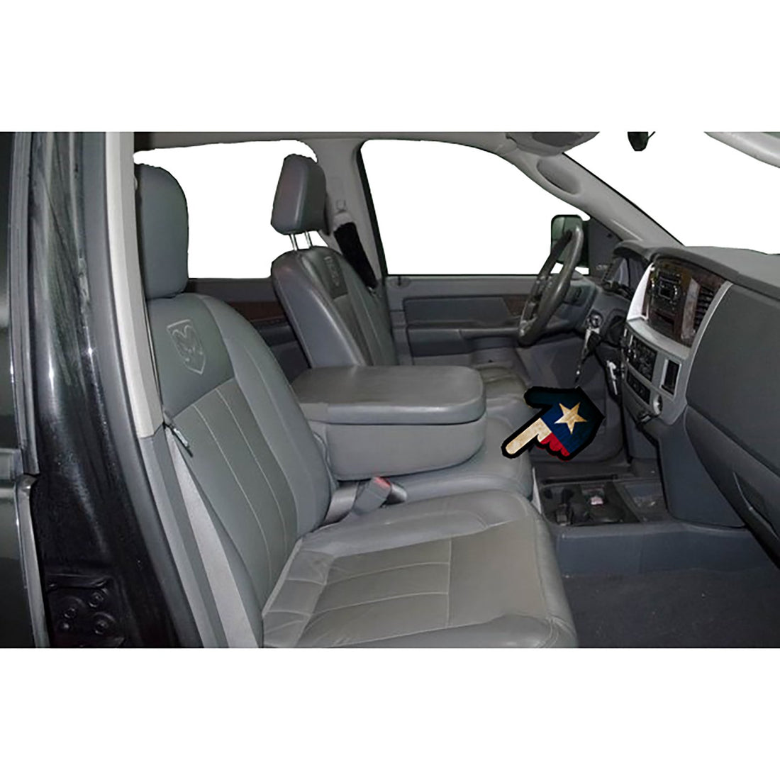 Front view of driver in Dark Slate (Trim Code DV) for Dodge Ram