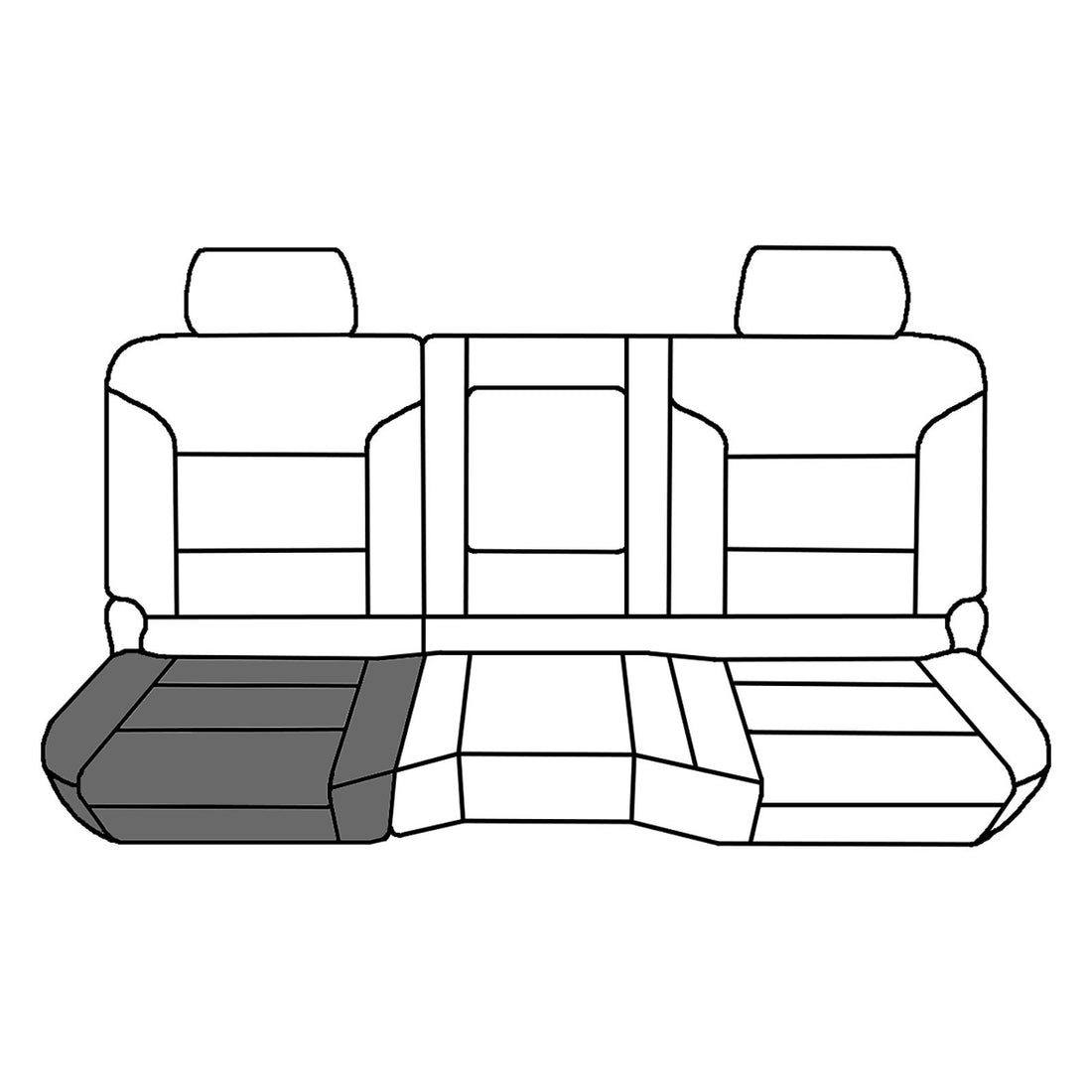 Front view of passenger in Medium Pebble for Ford F150