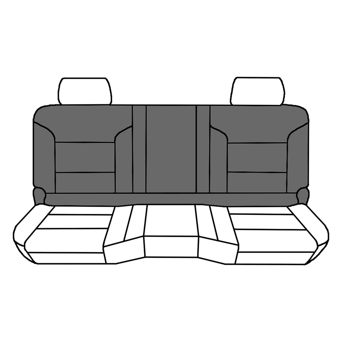 Front view of passenger in Medium Pebble for Ford F150