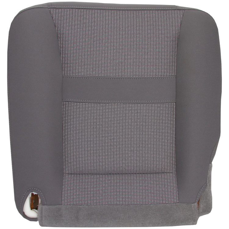 2006 - 2008 Dodge Ram SLT 3500 Quad Cab - Driver Side Bottom Replacement Cloth Seat Cover - Medium Slate Gray - Trim Code/Color V9D5 or M9D5