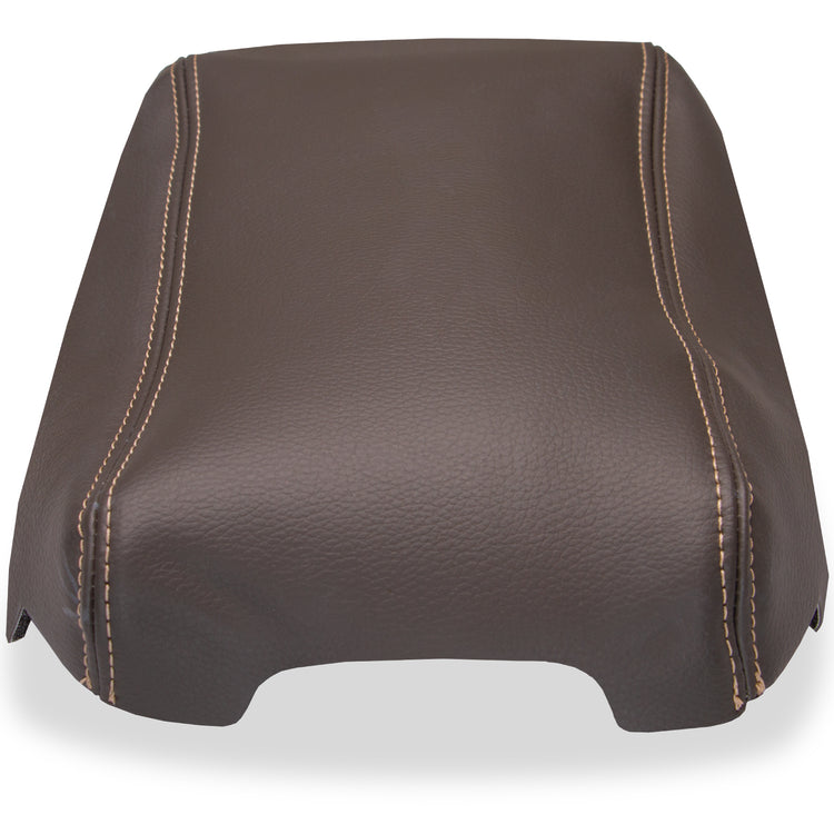 Front view of console lid in Medium Camel for Ford F150