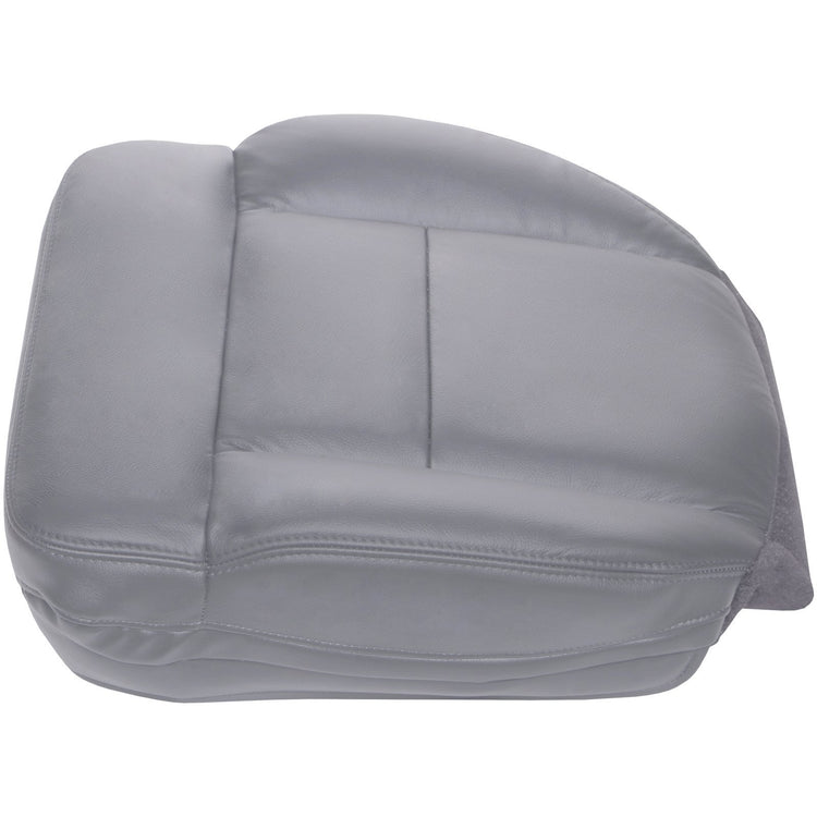 2004 - 2008 Ford F150 Lariat Super Crew - Driver Side Bottom Seat Cover - Bucket or 40/20/40 Seats - Medium Flint - OEM Material Config. Leather/Vinyl - P7