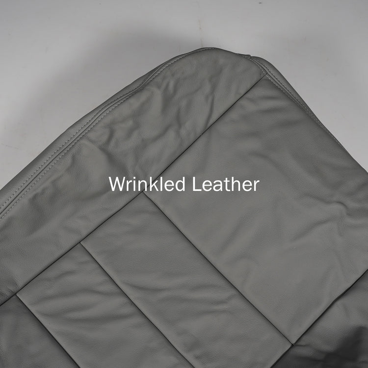2002 - 2007 Ford F250/F350 Crew Cab Lariat - Driver Bottom Cover - Medium Flint - OEM Material Config. Leather/Vinyl - with Ford Euro Perf Center Inserts - CLEARANCE - FINAL SALE