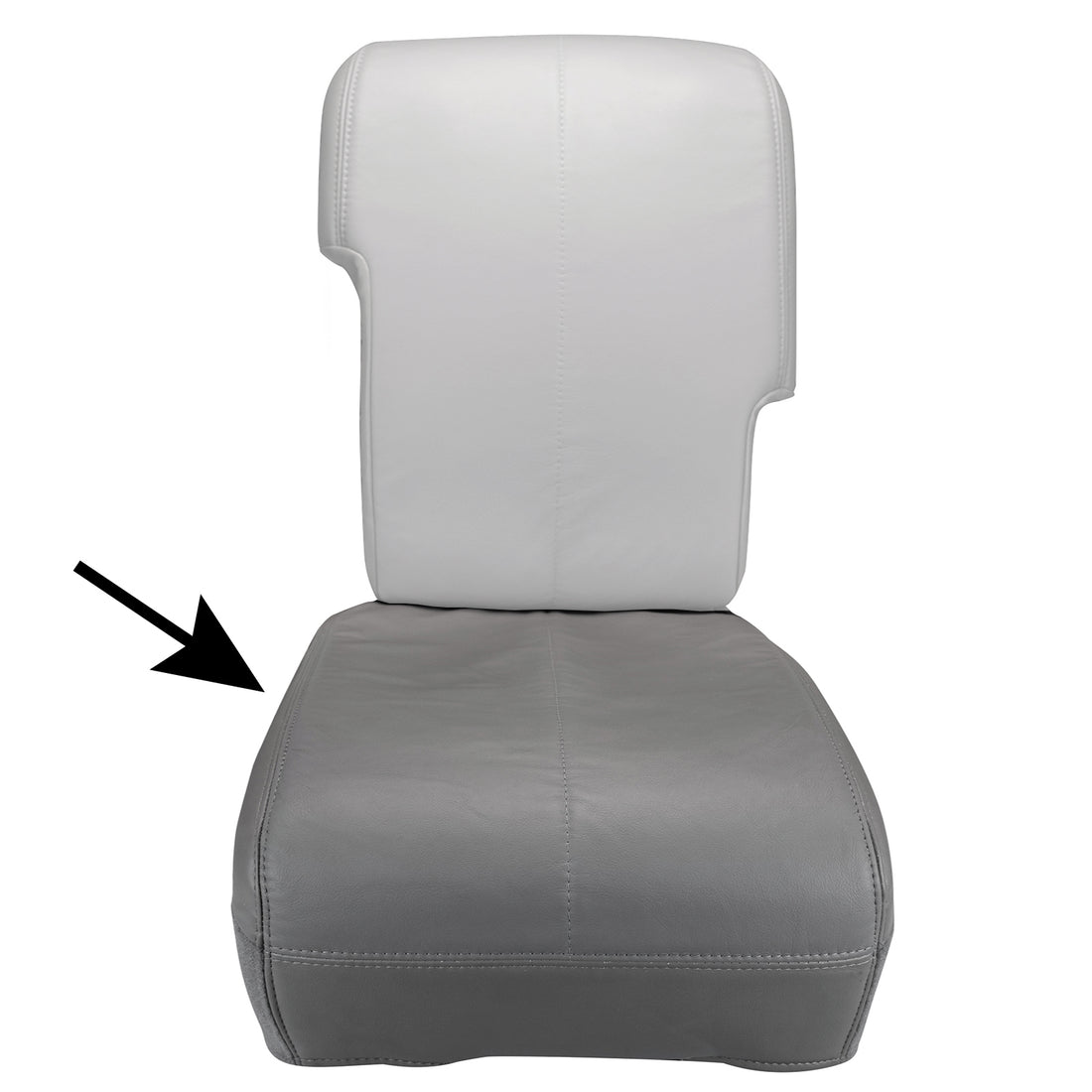 Alternate angle of seat cover in Medium Graphite for Ford F250
