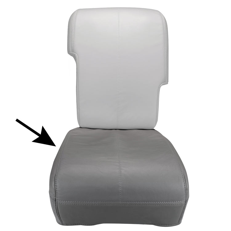 1999 - 2000 Ford F250 Lariat Regular Cab - 20 Portion Bottom Cover - Medium Graphite - Leather Seating Surface and Vinyl Side