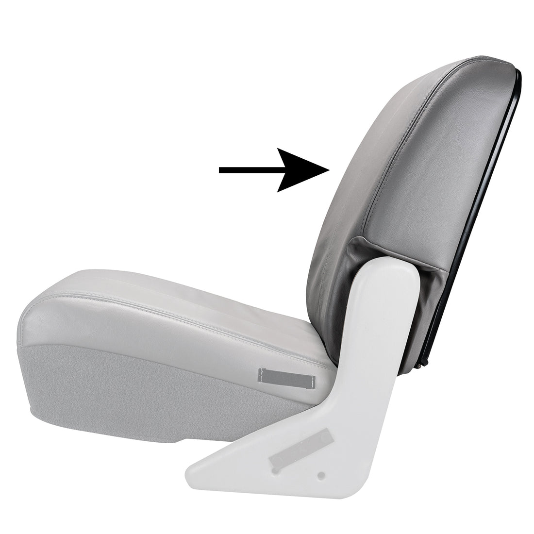 Left angle of seat cover in Medium Graphite for Ford F250