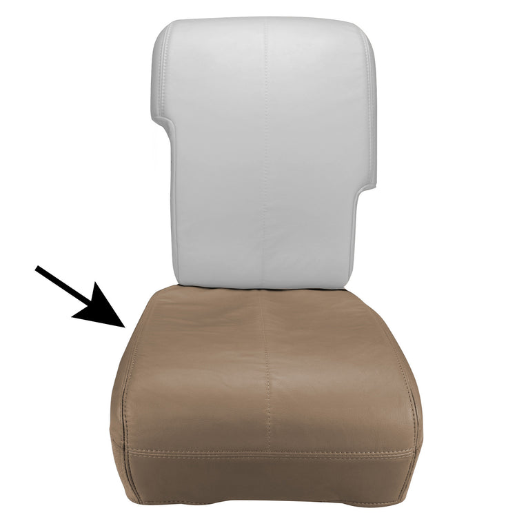 Front view of seat cover in Medium Parchment for Ford F250