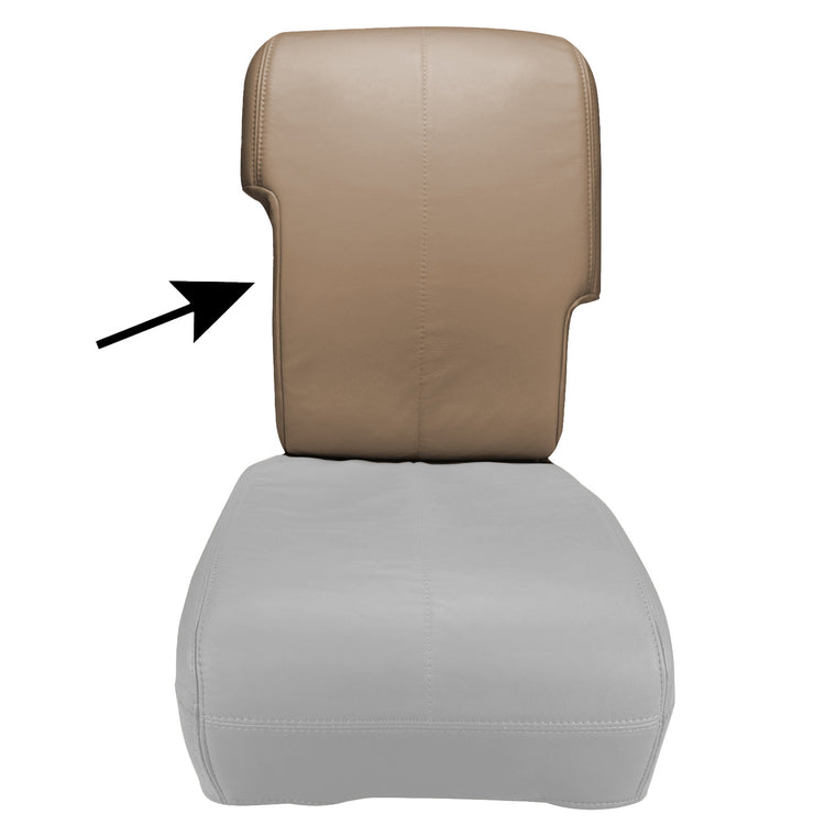 Front view of seat cover in Medium Parchment for Ford F250