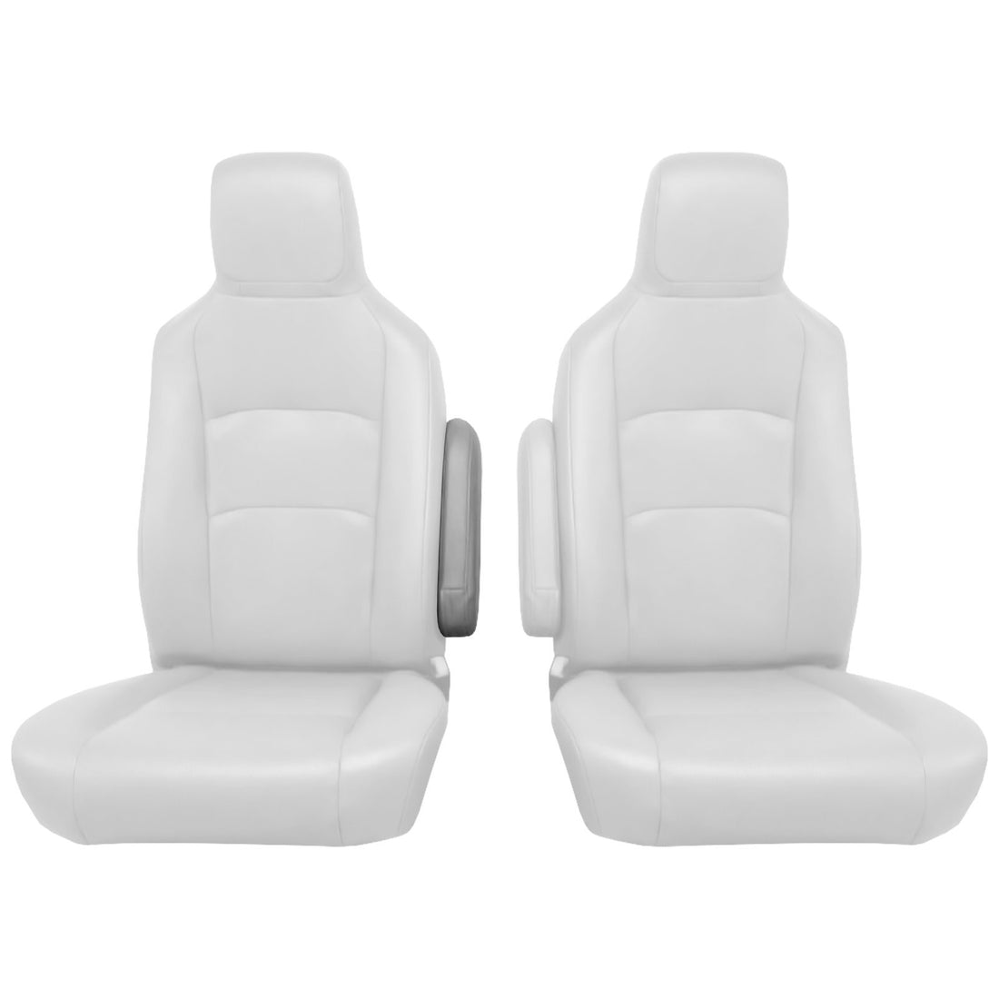 Front view of passenger in Medium Pebble for Ford Econoline