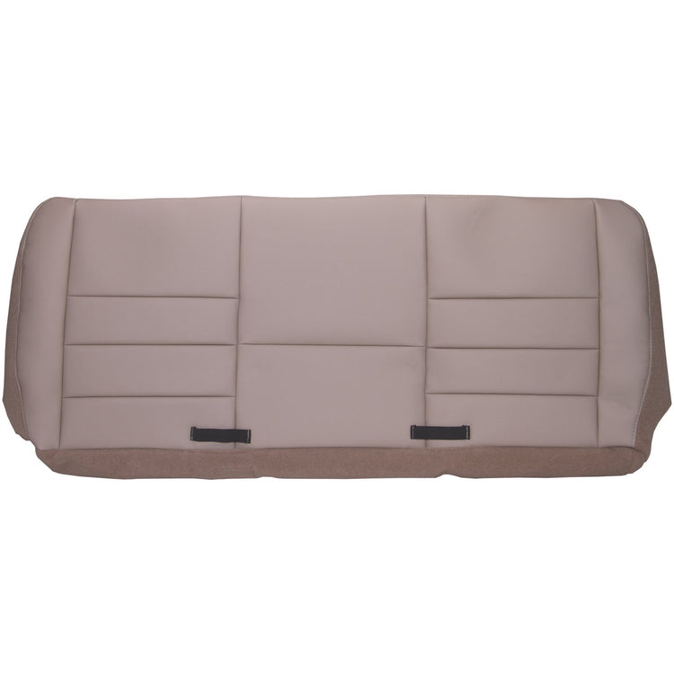 Front view of seat cover in Medium Parchment for Ford Excursion