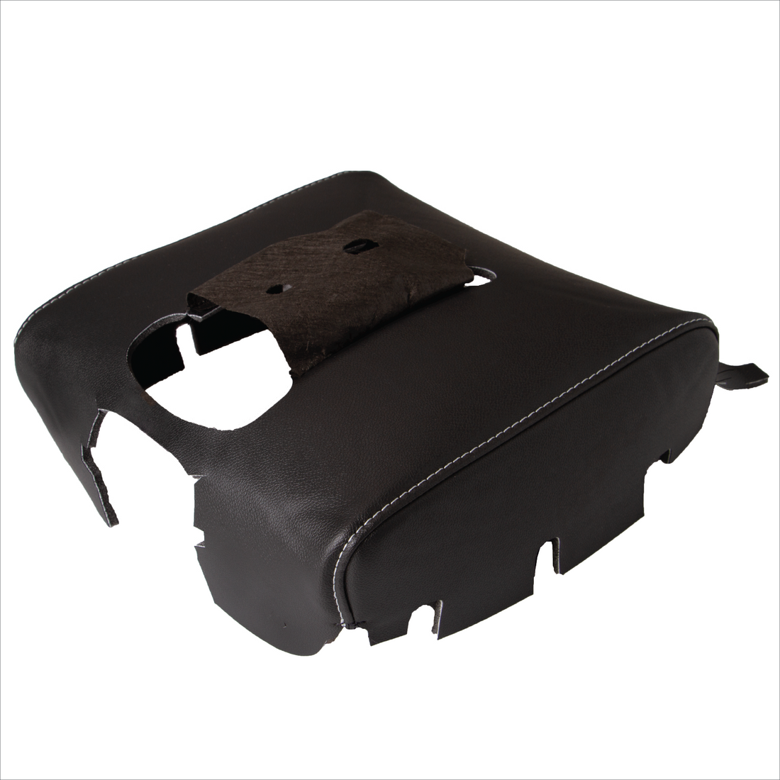 Left angle of seat cover in Jet Black for Chevrolet Silverado