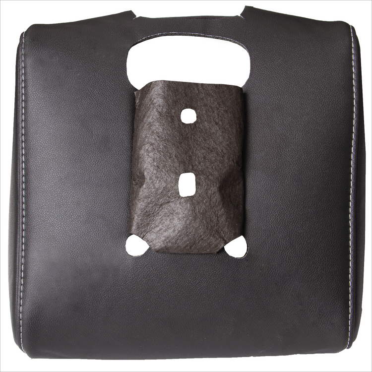 Front view of seat cover in Jet Black for Chevrolet Silverado