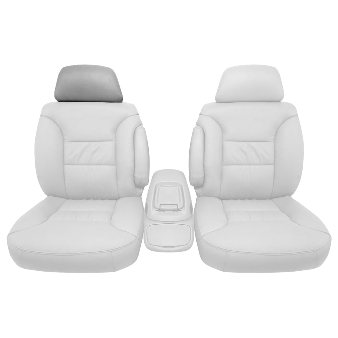 Line drawing highlighting the passenger-side headrest, sold separately