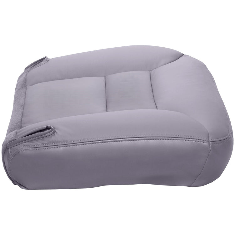 1996 - 1999 Chevrolet / GMC Suburban, Tahoe, Yukon - Front Row Bucket Seats, Passenger Side Bottom Cover Leather Seat Cover, Medium Gray All Vinyl
