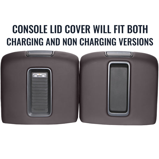 Front view of console lid in Dune for Chevrolet Silverado