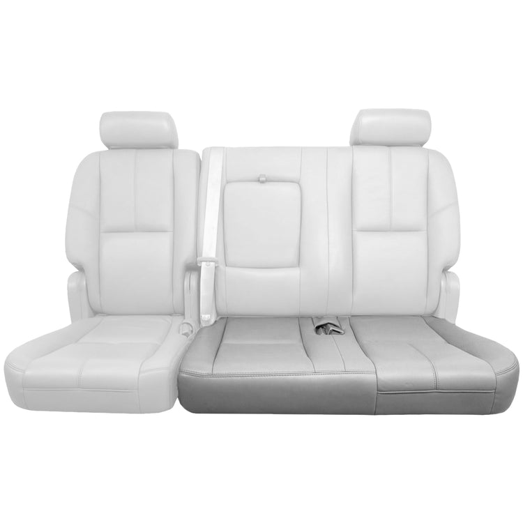 2007 - 2008 Chevrolet Tahoe LT  Z71, 60/40 Second Row Driver Side 60 Portion Bottom Cover, Ebony with Light Titanium Insert Leather/Vinyl