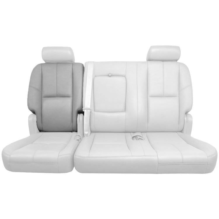 2007 - 2008 Chevrolet Suburban LT  Z71, 60/40 Second Row Passenger Side 40 Portion Top Cover, Ebony with Light Titanium Insert Leather/Vinyl