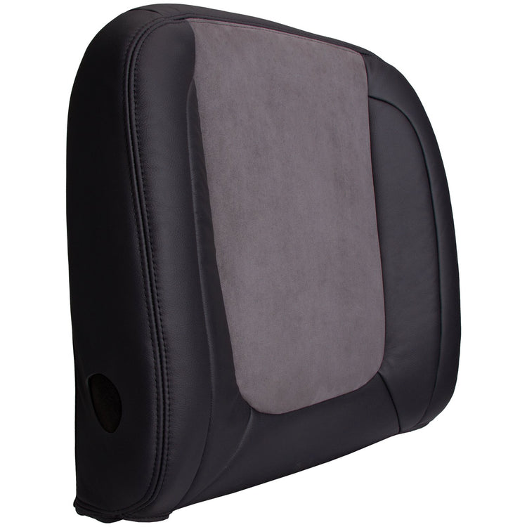 2004 - 2005 Dodge Laramie 1500 - Front Row Passenger Side Top Cover - Dark Slate with Medium Slate Suede Insert - OEM Material Config Leather/Vinyl