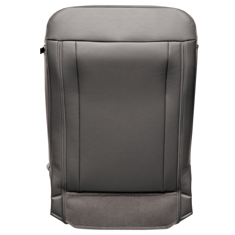 2020 - 2022 Ford F350 XL - Crew Cab - Front Row Driver Side - Top Seat Cover - Material Config OEM All Vinyl - Medium Earth Gray - Compatible with Side Impact Airbag