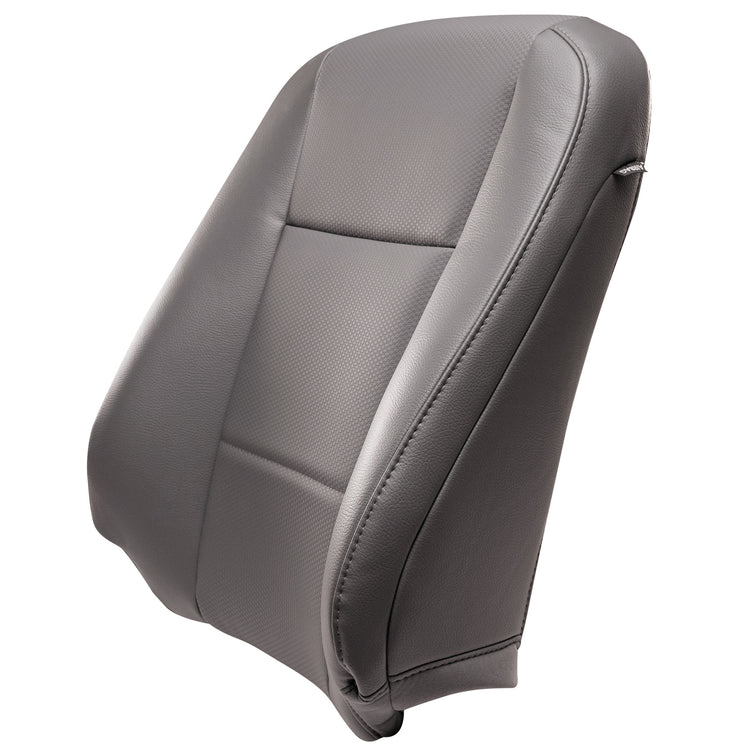 2020 - 2022 Ford F350 XL - Crew Cab - Front Row Driver Side - Top Seat Cover - Material Config OEM All Vinyl - Medium Earth Gray - Compatible with Side Impact Airbag