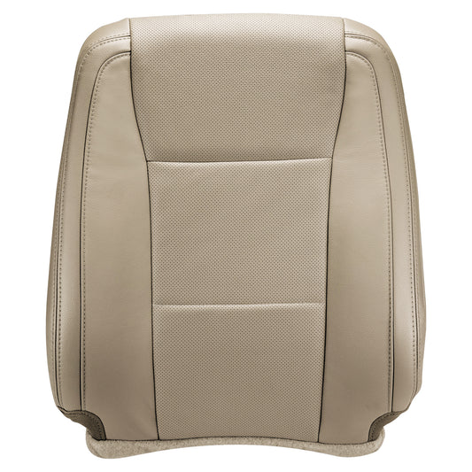 2017 - 2018 Ford F-Series Lariat - Super Crew - Front Row Driver Side Top Cover - Medium Light Camel - OEM Config. Leather/Vinyl - Compatible with Heated & Cooled Seats & Side Impact Airbag. - CLEARANCE - FINAL SALE