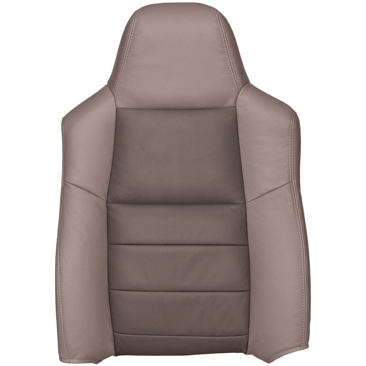 2003 Ford F250 Crew Cab Centennial Edition, Front Row Bucket Passenger Top Cover, Medium Parchment with Medium Dark Parchment Insert Leather/Vinyl