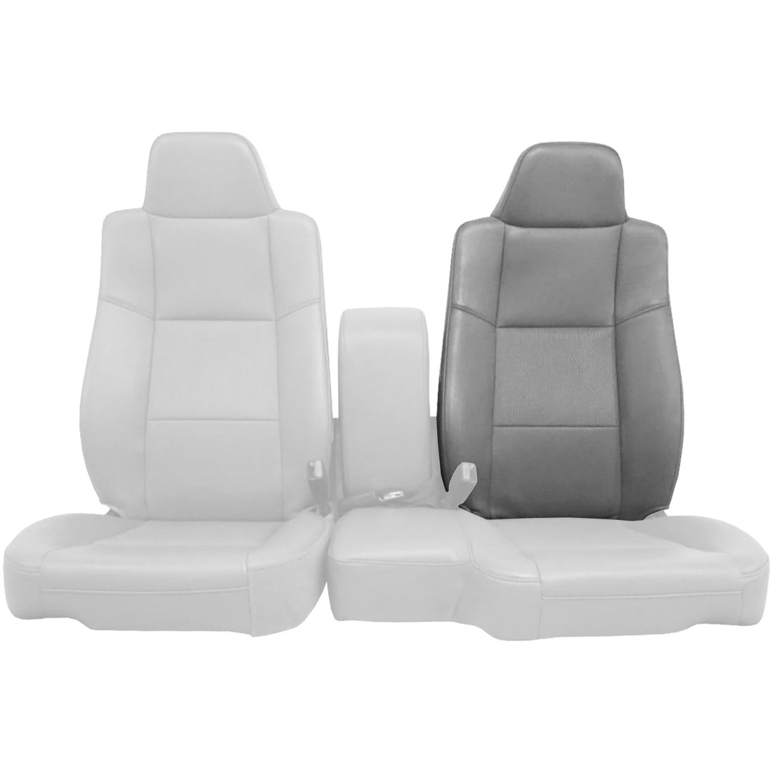 Front view of driver in Dillo Wolf Gray for Ford Ranger