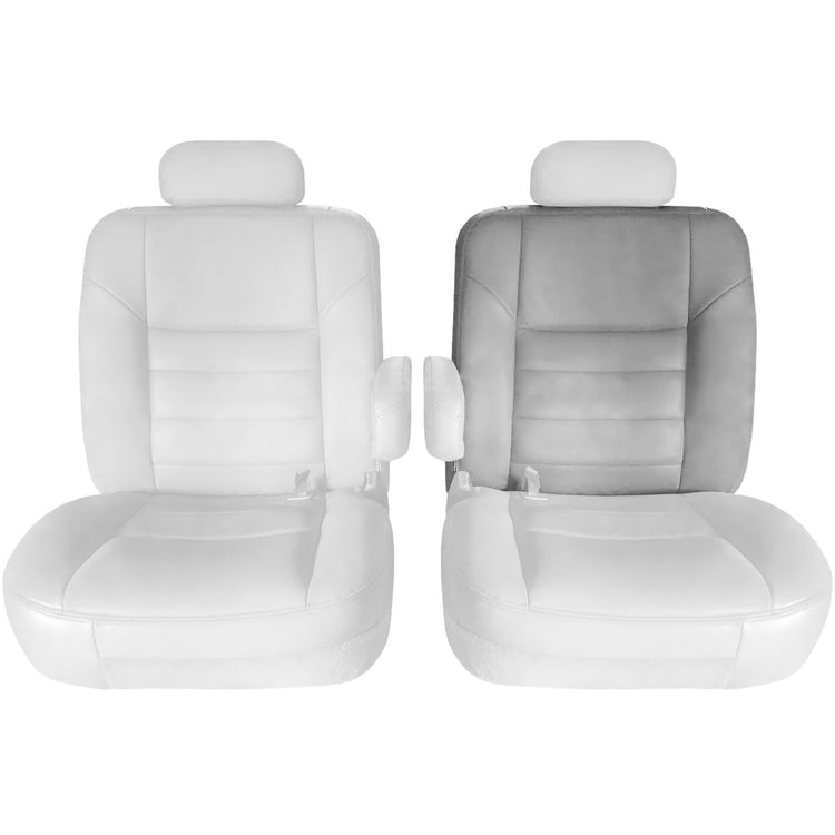 2002-2003 Ford Excursion Limited, Bucket Second Row Top Cover, Dark Parchment with Medium Parchment Insert - All Leather
