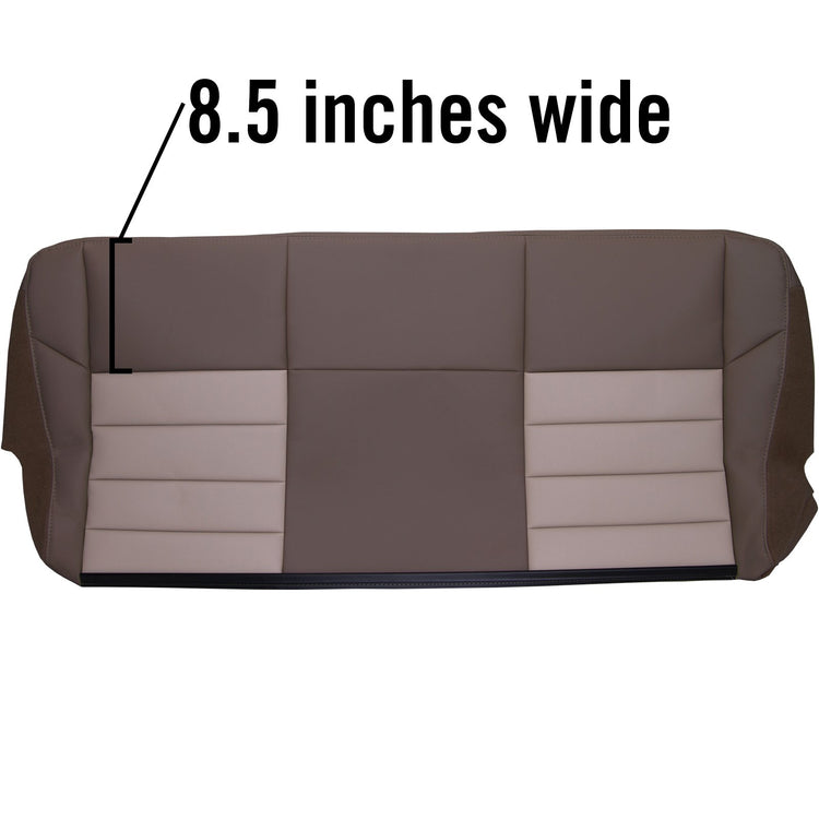 2002-2003 Ford Excursion Limited, Third Row Top Cover, Dark Parchment with Medium Parchment Insert All Leather-P1 Large Pattern