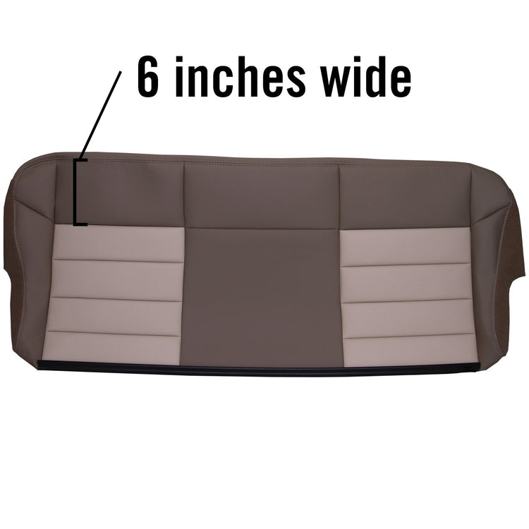 2002-2003 Ford Excursion Limited, Third Row Top Cover, Dark Parchment with Medium Parchment Insert All Leather-P2 Small Pattern