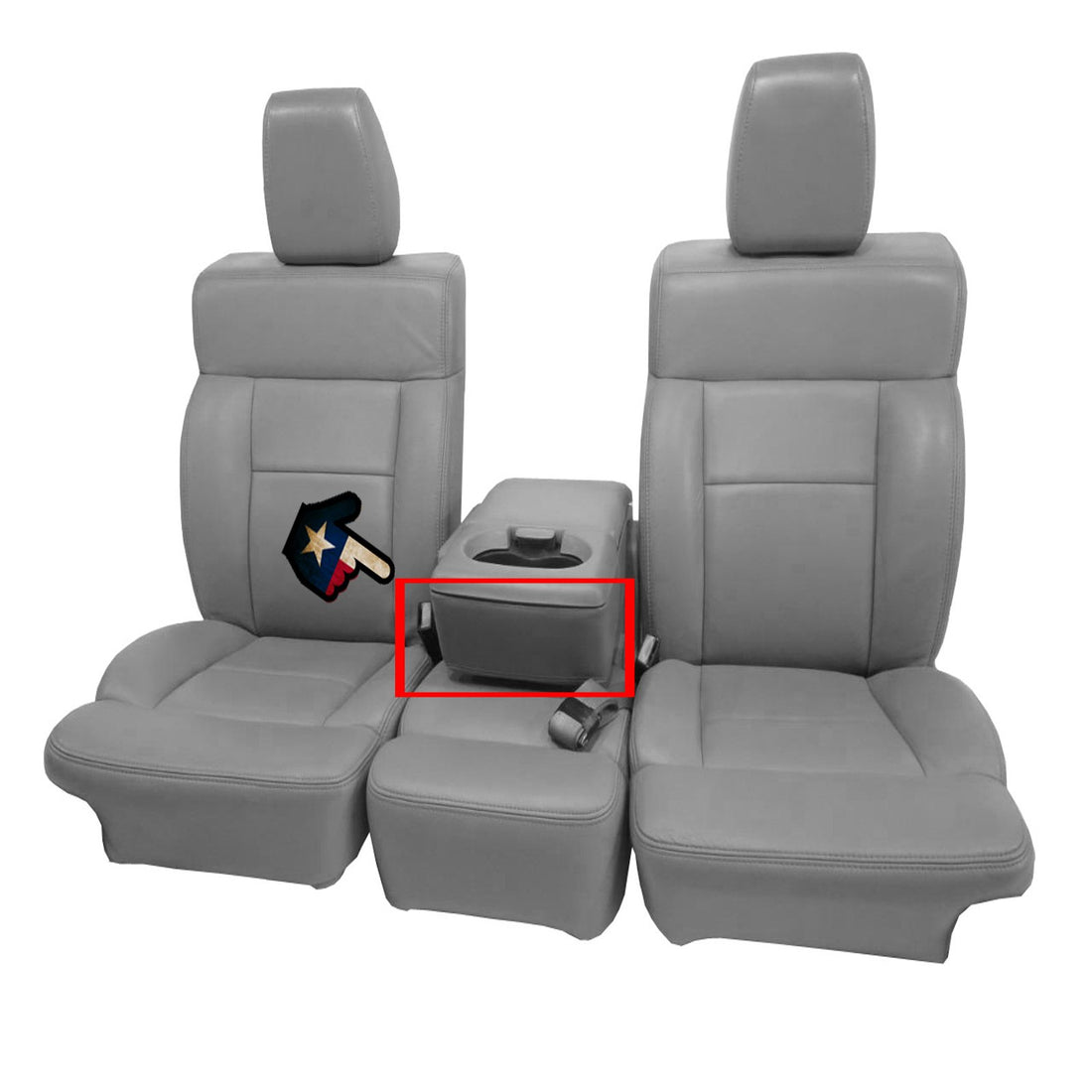 Front view of passenger in Medium Flint for Ford F150