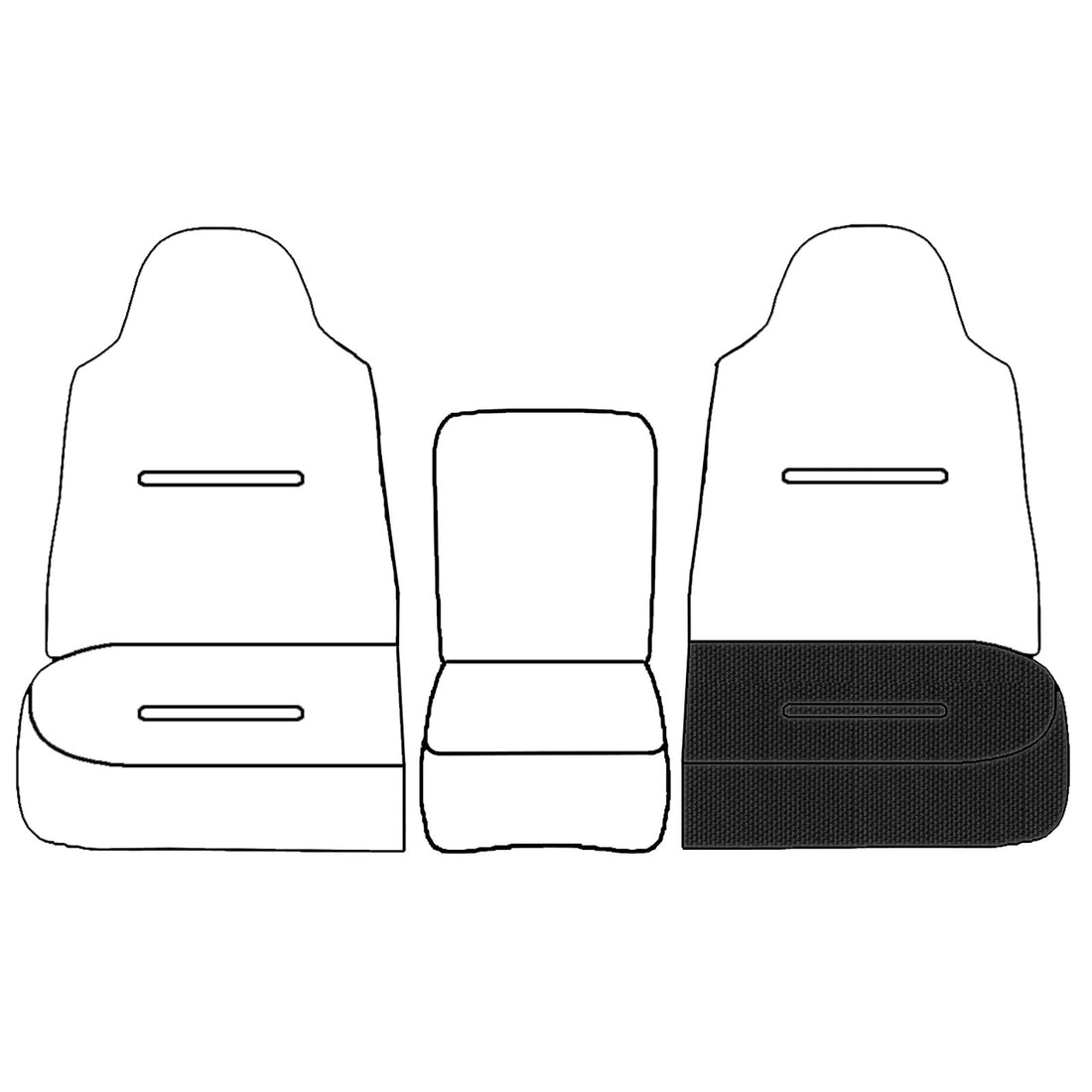 Front view of driver in Dillo Black for Ford F250