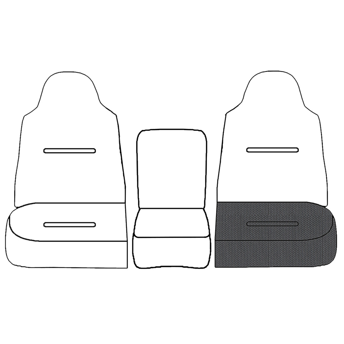 Front view of driver in Dillo Wolf Gray for Ford F250