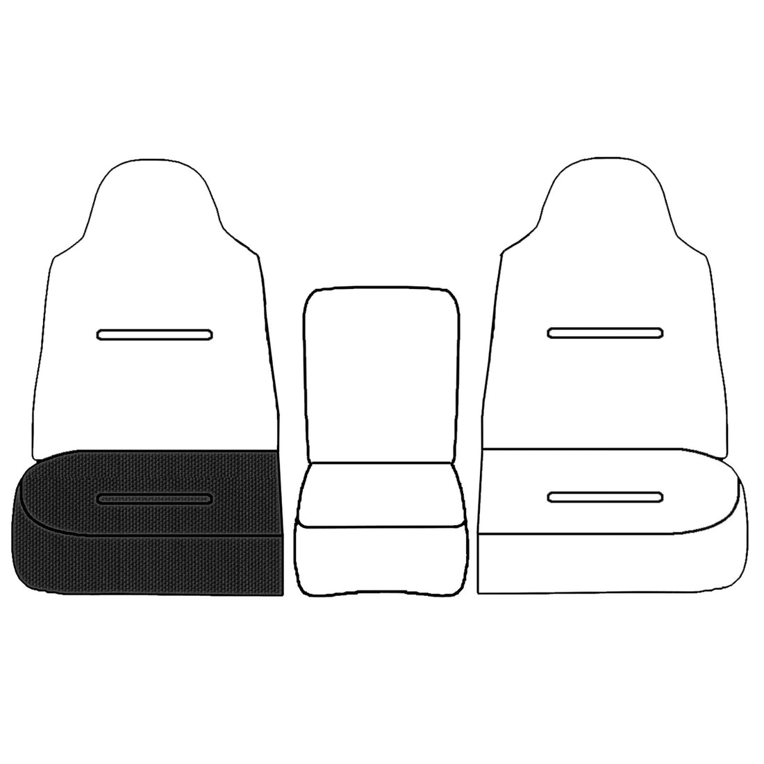 Front view of driver in Dillo Black for Ford F250