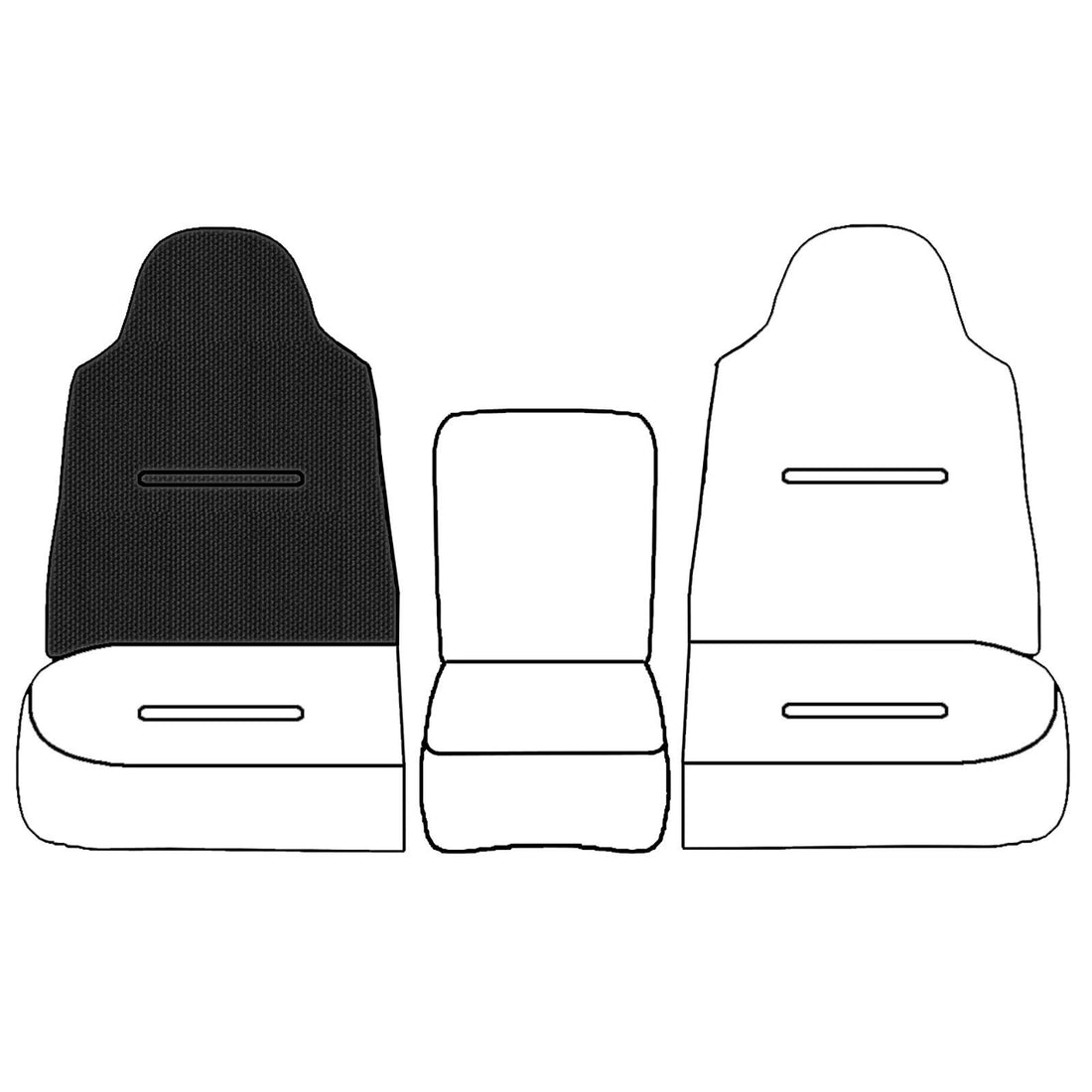 Front view of driver in Dillo Black for Ford F250