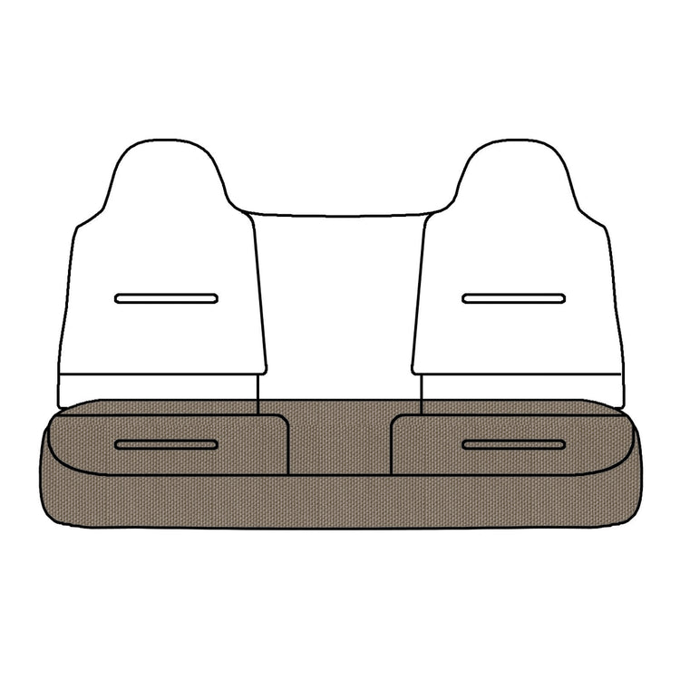 Front view of driver in Dillo Khaki for Ford F250