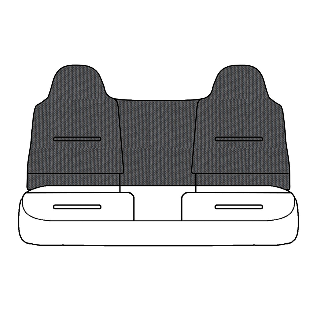Front view of driver in Dillo Wolf Gray for Ford F250