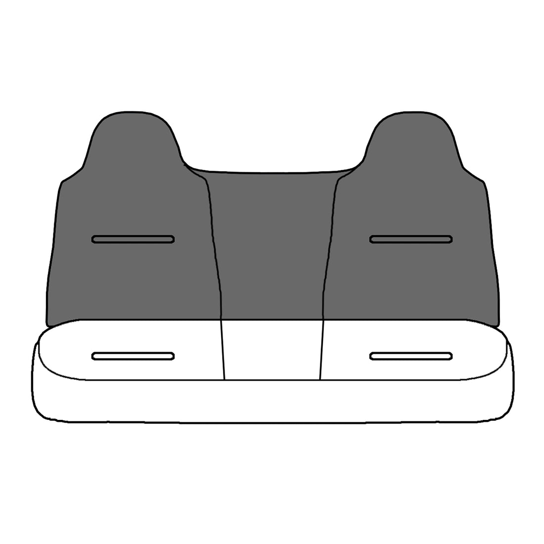 Front view of driver in Dillo Wolf Gray for Ford F250
