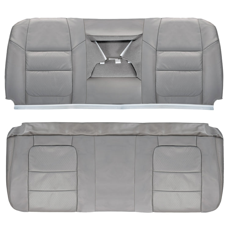 CLEARANCE BUNDLE - 2001 Ford Lariat F250/F350 Crew Cab 40/20/40 Front Row w/Cup Holder, Bench 2nd Row - Medium Graphite (No Bunching), Leather/Vinyl, Perforated - CLEARANCE - FINAL SALE