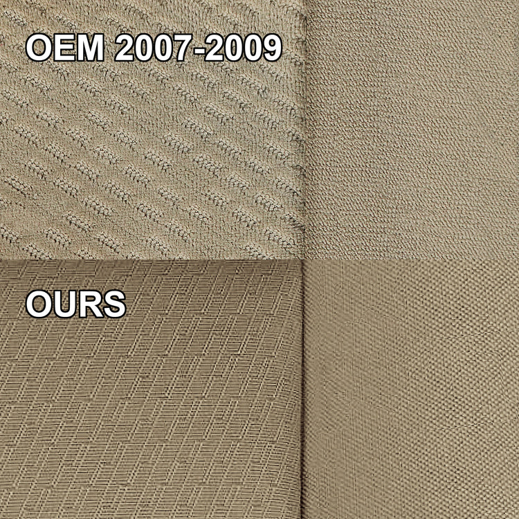 2007 - 2008 Chevrolet Tahoe LT - Driver Side Top Replacement Seat Cover - Light Cashmere Cloth