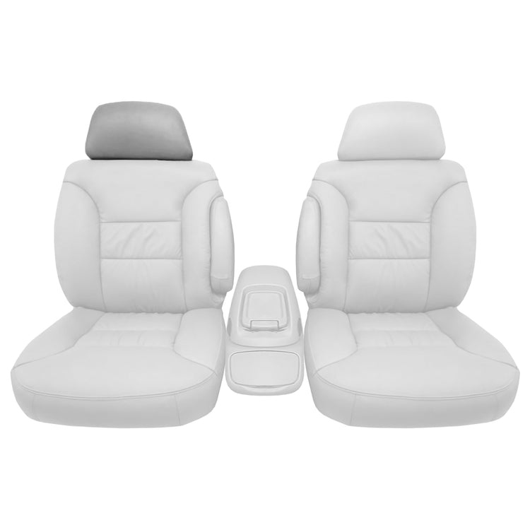 1995 Chevrolet / GMC Suburban, Tahoe, Yukon - Front Row Bucket Seats, Passenger Side Head Rest Cover, Medium Beige All Leather