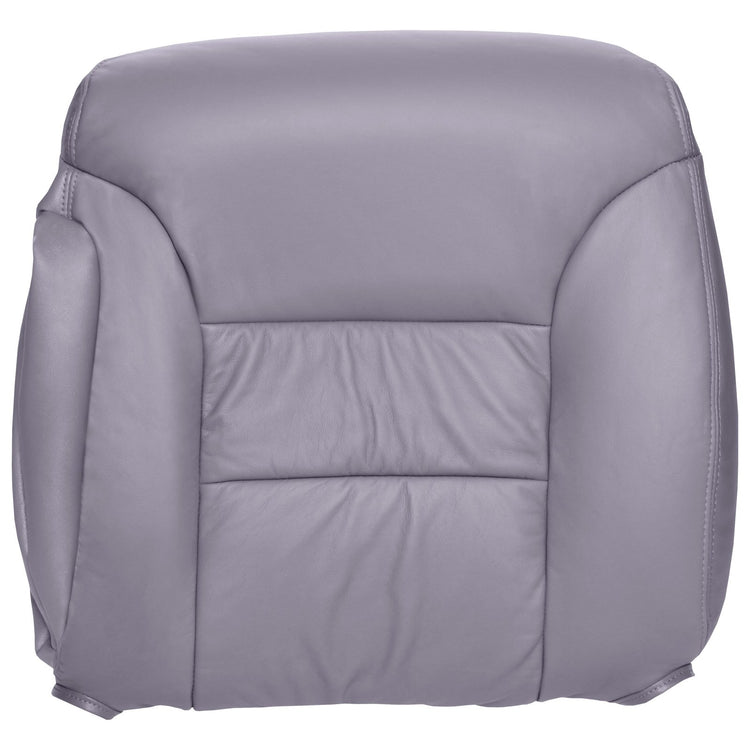 1996 - 1998 Chevrolet Silverado / GMC Sierra - Front Row Bucket Seats, Driver Side Top Cover Leather Seat Cover, Medium Gray All Vinyl