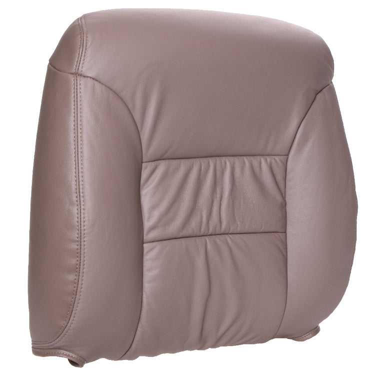 1996 - 1998 Chevrolet Silverado / GMC Sierra - 60/40 Seat Configuraton Passenger Side Top Seat Cover, Medium Neutral, Factory Configuration Leather Surface with Vinyl Sides