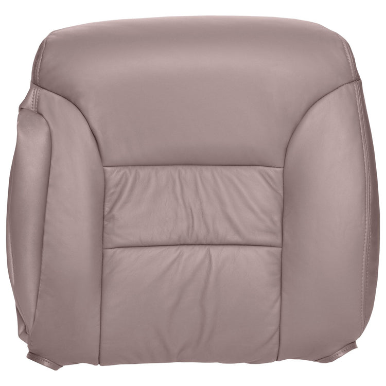 1996 - 1998 Chevrolet Silverado / GMC Sierra - Front Row Bucket Seats, Driver Side Top Cover Leather Seat Cover, Medium Neutral All Vinyl